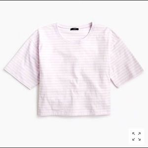 Blush Boxy stripe t-shirt